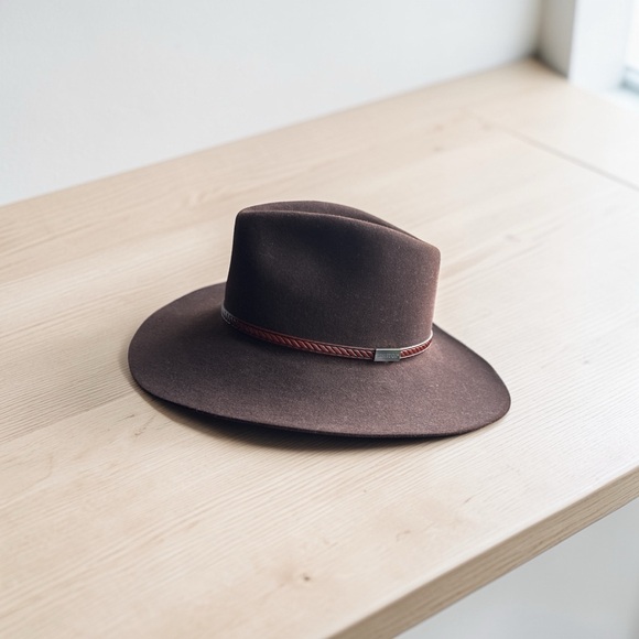 Resistol Accessories - Resistol 5 XXXXX Cowboy Hat 6 7/8 Brown Xtra Band Included Fur Felt Texas Made